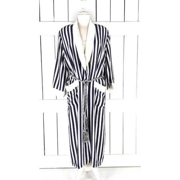 Vintage Prima Donna Carole Hochman I Magnin navy blue white nautical striped rop - Picture 4 of 6